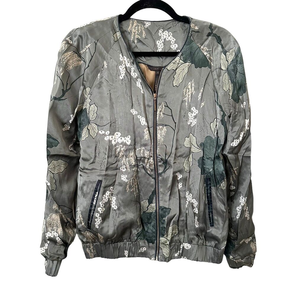 RITUALS Floral Satin‎ Bomber Jacket Medium